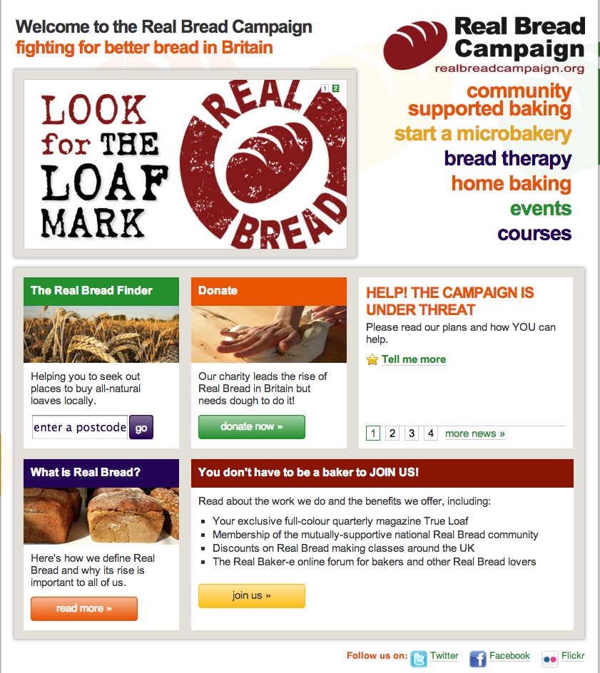 Real Bread Campaign website